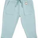 MON CHOU Organic Cotton Joggers - 100% Pima Cotton Baby Pants - Lightweight and Breathable Infant Pants for All Seasons (Green)