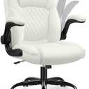 Leather Office Chair, PU Home Computer Desk Chairs with Ergonomic Back Support, 360°Swivel Free,Small Gaming Chair with Wheels and Adjustable Armrests, for Short People Use