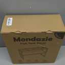 Mondazie 20 Gal High Rimless Fish Tank Stand with Shelf, 2 Tier Metal Aquarium Stand, Breeder Tank Turtle Reptile Terrariums Stand Rack for Home Office, 24" L x 12" W (Stand Height is 20.5’’), White