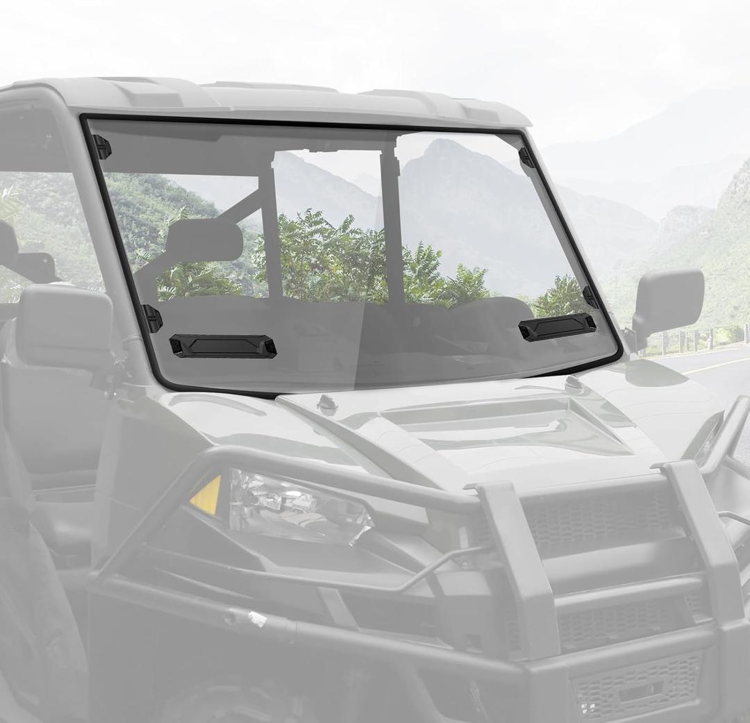 Full Windshield for Polaris Ranger XP 1000, Front Vented Windshield Hard Coated Polycarbonate Resistant Window for Polaris Ranger XP 1000/900/Crew 2017-2024 Accessories, Replace OEM #2883266
