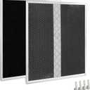 HPF30 Range Hood Non-Duct Charcoal Filters Kit, for Broan Dual Filter Models S97020466 Compatible with Mantra/Osmos/Glacier Series Type XC Filters - 2 Pack