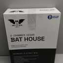 BIGBATBOX Wooden Large Bat House for Outdoors - 2 Chamber, Brown, Fits Up to 75 - Proven Backyard Bat Box Kit Design for Attraction