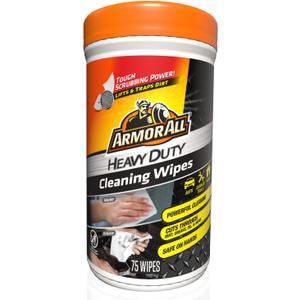 Armor All Heavy Duty Cleaning Wipes, Disposable Car Wipes (75 Count)