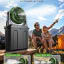 Ausic Portable Misting Fan, Rechargeable Camping Fan with Water Mist | 3 Strong Winds, 5L (1.3Gal) Bucket Outdoor Mister Fans for Cooling Outside, Travel, Fishing, Beach, Jobsite, Summer Essential