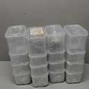 PRAKI Airtight Food Storage Containers Set, 16 Pcs BPA Free Plastic Dry Food Canisters for Kitchen Pantry Organization and Storage Ideal for Cereal, Flour & Sugar - Labels, Marker(Black)