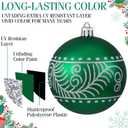 AceOrbit 24 Pcs Christmas Balls Ornaments 3.15 Inch Christmas Tree Ornaments Plastic Balls Elegance Modern Hanging Decoration for Xmas Tree Decorations(Green)