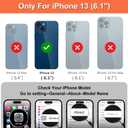 iCoverCase Compatible with iPhone 13 Wallet Phone Case with Card Holder for Women, RFID Blocking Embossed PU Leather Wrist Strap Case 6.1 Inch (Macaron Blue)