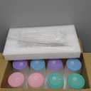 8 Pack plastic Snow Globe Tumbler, 16 Oz Double Wall Plastic Can with Lid and Straw, Plastic Mason Jar Mug for Snow Globe Glitter DIY Gift (Clear