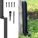 33.62" Heavy Duty Fence Post Repair Kit – One-Piece 11-Gauge Steel Anchor Ground Spike for 4x4 & 6x6 Wooden Fence Posts, Mailbox Post, Gate, Garden & Farm Reinforcement (1, Black)