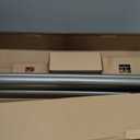 KAMANINA 1 Inch Double Curtain Rods 66 to 120 (5.5-10 Feet), Telescoping Splicing Dark Silver Curtain Rod for Windows 54 to 115 Inches, Heavy Duty Curtain Rods with Square Finials