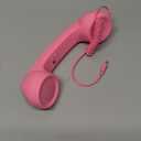 Retro Phone Handset, Cell Phone Receiver with Microphone & Speaker, Type-C Retro Telephone Wired Handsets Style Landline Handle Receiver for Cell Mobile Video Conferences, Calls, Meetings (Pink)