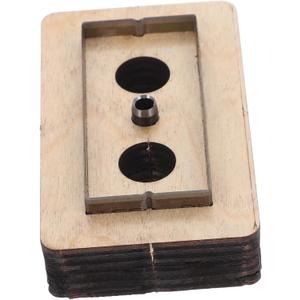 Operitacx Leathercraft Square Scarf Tool 2.64X1.22 Inch DIY Leather Cutting Die Vintage Scarf Buckle Mold for Handcrafted Leather Accessories (Brown)