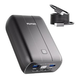 imuto 100w Power Bank, 20000mAh 4-Output Laptop Portable Charger,Fast Charging USB C PD3.0 External Battery Pack for Laptop MacBook Dell XPS iPad Tablet Steam Deck iPhone 16 15 14 Pro Samsung S22 etc