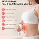 Body Sculpting Machine with Red Light Therapy for Face & Body, Cupping Therapy, Electric Cellulite Massage Tool with 2 Cups, Gift for Women, White