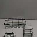 Posyla Shower Caddy, Bathroom Organizers, Black Shower Shelves for Inside with Soap Caddy & Toothbrush Holder, Stainless Steel Wall Rack Baskets Adhesives Mounted (3 PCS)