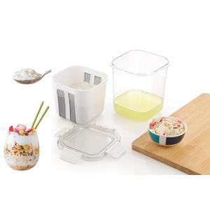 Greek Yogurt Strainer, 1800ml Multi Yoghurt Maker Strainer with Fine Mesh Bag & Lid for Thick Greek Yogurt, Soybean Milk, Kefir, Berries, Soup, Fruit Juice, Coffee (1800 ml)
