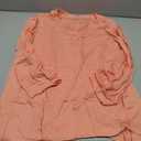 Rapbin 3/4 Length Sleeve Womens Tops Business Casual Blouses Button Down V Neck Tunic Shirts Solid Loose Fit Soft Work Outfits (Coral Pink, XXL)