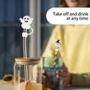 10 x IOKUKI Silicone Straw Covers for Stanley 30&40 Oz Tumbler, 10mm/04in Straw Covers Cap for All 9-10mm Straws, Dust-Proof Reusable Protector Topper for Water Bottle - 4 PCS