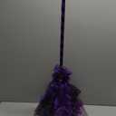 Halloween Witch Broom Decoration Lightweight Detachable Broom Prop for Parties Unique Witch Costume Accessory for Masquerades and Outdoor Events Purple