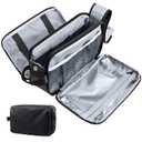 WVM Travel Toiletry Bag for Men & Women, Waterproof Dopp Kit Organizer with Multiple Compartments for Toiletries and Accessories, Shaving & Cosmetic Storage Bag for Trips and Home Use (Black)