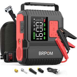 Car Jump Starter with Air Compressor, 9000A Peak 26800mah (Up to All Gas or 12.0L Diesel Engine, 50 Times) Portable160PSI Jump Starter 12V Auto Battery Jump Pack Quick Charge