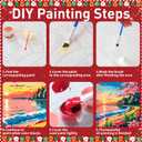 Christmas Paint by Numbers for Adult, Snowman Paint by Numbers Kit for Adults Beginners, DIY Christmas Acrylic Painting on Canvas for Home Wall Art Decor(16x20inch)