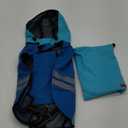 Dog Raincoat for Medium Large Extra Large Dogs, Waterproof Rain Jacket with Reflective Strap, Lightweight Hoodies Full-Body Coverage Dry Clothes (M, Blue)