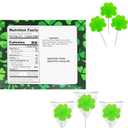250-Count St. Patrick's Day Green Shamrock Lollipops, Candy Suckers, Party Favor, Individually Wrapped Green Apple Flavor 8Gram Pops (EXP 11/02/27)