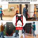 X-Protector Moving Straps - 2 Pairs - Lifting Straps for 2 Movers - Move Furniture Easily and Safely - Perfect for Lifting & Moving Heavy Objects (Adjustable Length 50-118)