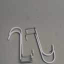 Over the Door Hooks 4Pcs L=5.5" Fit 1 3/8" Door Steel with White Rubber Coating Hanging Towel Robe Clothing Hanger for Bathroom Room Wreath Ironing Board Holder Cute Thin Single Heavy Duty