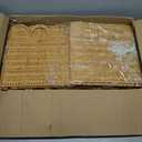 Scalloped Edge Basket, Wicker Storage Baskets, Hand Woven Baskets for Shelves,Natural Baskets for Organizing (M-14" L x 10.5" W x 6" H)