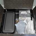 Orzly Accessory Bundle Kit designed for Nintendo switch Accessories Geeks and Oled console users Case and Screen protector, Joycon grips and Wheels for enhanced games play and more - Jet black