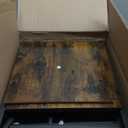 TUTOTAK Bar Cart, Home Bar Serving Cart, 3-Tier Kitchen Cart on Wheels, Rolling Beverage Cart with Wine Rack and Glass Holder, Brown BC01BB037