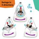 Baby Einstein Ocean Explorers Musical Compact, Lightweight Baby Swing, 6-Speed Multi-Direction, Vibrations, Music, Sounds, 0-9 Months - Grey