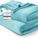 Bedsure GentleSoft Fleece Blankets Twin Size River Blue - 300GSM Lightweight Plush Fuzzy Cozy Soft Blanket for Bed, Sofa, Couch, Travel, Camping, 60x80 inches