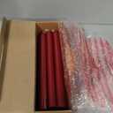 CANDWAX Bordeaux Taper Candles Pack of 12 - Slow Burning Dripless Unscented Straight Candles 10 inch - Ideal for Dinner Table - Smokeless Long Candlesticks