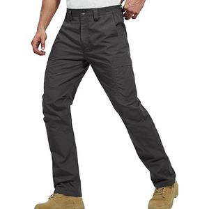 FREE SOLDIER Men's Cargo Pants Water Resistant Ripstop Tactical Pants for Men Work Pants Lightweight Outdoor Hiking Pants Men, 30x30, Classic Gray