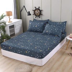 Feelyou Kids Galaxy Fitted Sheet Chic Starry Sky Bed Sheet Set Twin Size for Girls Boys Teens Bedroom Ultra Soft Twinkle Stars Moon Bedding Set Outer Space Themed Bed Cover with 1 Pillow Case (Stone)