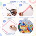 Sureio 18 Pcs Needlepoint Blank Canvas Kit, Include 4 Pure Cotton 18CT Blank Needlepoint Canvas 12x18 Inch, 2 Rolls Tape, 12 Markers for Needle Point Embroidery Knit Crochet Projects for DIY and Gifts