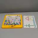 Large Magnetic Dots Board for Kids, Magnetic Drawing Board for Toddlers, Magnetic Dot Art with Magnetic Pen, Montessori Preschool Education Travel Toys for Kids Boys Girls Age 2 3 4 5 6 7 Years Old (Yellow)