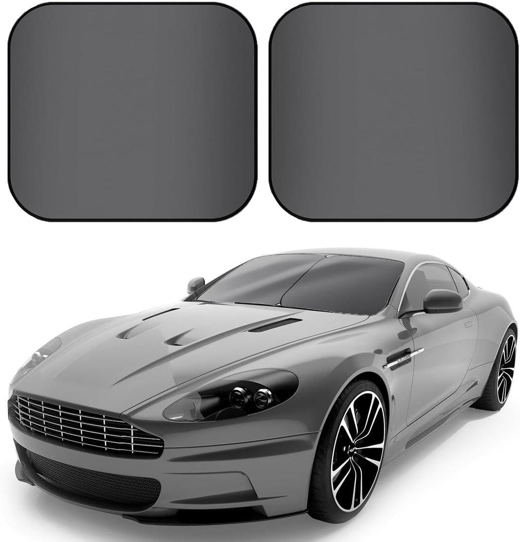 Car Windshield Sunshades 2 Pcs Universal Fit Foldable Front Window Shield Car Interior Accessories for UV Protection Windshield Heat Insulation Protection 27.56" x 31.5"(Grey)