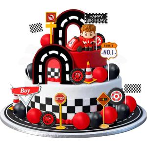 31 PCS Racing car cake decor Race Car Cake Topper Cars Cake Topper Car Birthday Party Decor