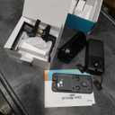 Veise VE017-B Fingerprint Smart Lock for Front Door, App Control, 8-in-1 Keyless Entry Deadbolt with 2 Zinc Alloy Lever Handles Set, Emergency Power Port, Auto Lock, Electronic Keypad, Black