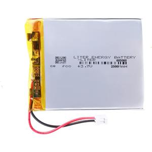 3.7V 605060 2500mAh Lithium Polymer ion Battery Rechargeable Polymer Battery Pack with JST 2.0mm Connector