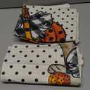 AVOIN colorlife Happy Halloween Cute Ghost Trick or Treat Throw Pillow Covers, 18 x 18 Inch Polka Dot Pumpkin Bat Cushion Case for Sofa Couch Set of 4, Black