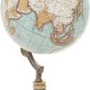 Deco 79 Marble Globe with Marble Base, 7" x 7" x 11", Teal