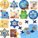 Capoda 24 Pack Passover Pesach Seder Tic Tac Toe Activity Strategic Board Set Passover Desk for Pesach Seder Jewish Festival Party Birthday Gift Supplies
