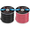 14 Gauge Marine Wire 14 AWG Marine Grade Wire Include 14 Gauge 50FT Red & 50FT Black,14 AWG Tinned Copper Cable Oxygen-Free Boat Cable for Automotive Boat Speaker RV Camper