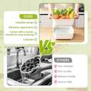 2PCS Nesting Plastic Colander & Strainer Set, 2-in-1 Fruit Washing Bowl with Strainer for Veggies, Berries, Pasta, Large Capacity BPA Free Dishwasher Safe