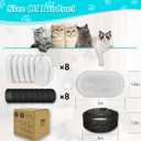 8-Pack Cat Water Fountain Filters with Pump Sponges  Activated Carbon, Ion-Exchange Resin & Cotton Mesh Replacement Filters for Pet Drinking Fountain